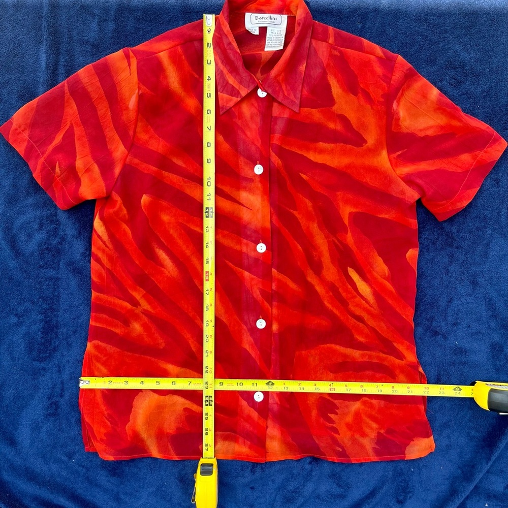 Vintage Borcellini exclusive creation Tiger Striped Button Down Shirt